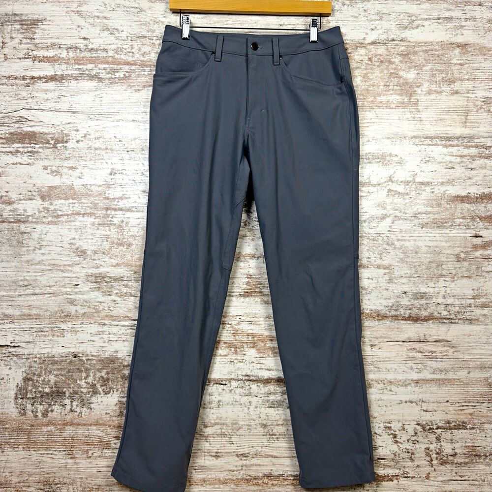 Lululemon ABC Classic Fit 5-Pocket Pant Mens 30 Grey Warpstreme LM5ADDS Stretch